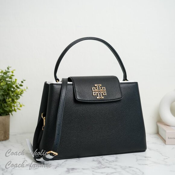NWT Tory Burch Thea Large Bucket Bag Leather Shoulder Bag in Black - Picture 2 of 10